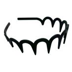 カチューシャ ヘアカチューシャ ヘアバンド コームタイプ メンズ レディース 痛くない ヘアアレンジ ブラック ((S