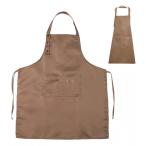 ショッピングエプロン エプロン おしゃれ ブラウン 無地 撥水加工 シンプル カフェ 学生 かわいい 北欧 保育士 ポケット ユニセックス 男女兼用  ((S