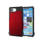 エレコム iPhone SE4 ケース 衝撃吸収 フィルム付き 耐衝撃 衝撃吸収 ZEROSHOCK レッド PM-A25SZERORD