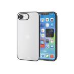エレコム iPhone SE4 ケース ソフト メタルリング ステッカー付 メタリックブラック PM-A25SUCTMBK