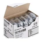 ショッピングテプラ テプラ・プロ テープカートリッジ エコパック5コ入り 透明ラベル 黒文字 ST9K-5P(1パック) 送料無料
