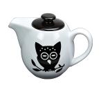 【並行輸入品】Omniware Teaz Night Owl Stoneware 24オンスステンレススチールメッシュとティーポット茶漉 Omn