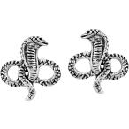 【並行輸入品】Feisty Mini King Cobra Snake。925スターリングシルバースタッドイヤリング　