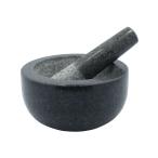 【並行輸入品】Kota Japan大型ブラックグラナイト 杵と臼 ナチュラルストーン スパイス、香料、ペースト、ペストやグアカモレなどのグライン