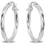 ショッピングfk07 【並行輸入品】スターリングシルバー2 mmツイストラウンド小さなフープイヤリングレディースガールズ(2 x 15 mm   50 mm直径)　