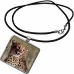 ショッピングRONI 3dRose Roni Chastain Photography - Cheetah after a meal - Necklace With Rectangle Pendant (ncl_244745_1)　並行輸入品