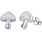 マッシュルームイヤリング925スタ...