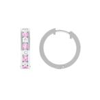 1.25ctピンクサファイアとダイ...