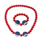 ショッピングポートガス 【並行輸入品】K ワンピース アニメ ポートガス D エース ネックレス レッドビーズ コスプレ ワンピース ジュエリー 小道具 贈り物 ハロウ