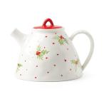 【並行輸入品】Lenox ベイベリーティーポット 1.61 レッド&グリーン LENOX Bayberry Teapot, 1.61, Red