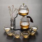 ショッピングKUNG-FU 【並行輸入品】Lazy Kung Fu ティーセット GODNOEI 半自動茶器セット ガラスティーポット 茶こし付き 6個付き 香り茶やお茶を