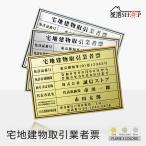 【宅地建物取引業者票】 フレーム+アルミ複合板 W455mm×h355mm 宅地建物取引業者票 看板 宅建表札 不動産看板 各種業者 gs-pl-sL0736-tr