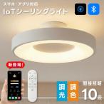 シーリングライト Bluetooth 照明 led おしゃれ 電気 10畳 LEDシーリングライト スマホAPP操作 リモコン 北欧 明るい 調光 調色 ライト ledcl-dp06-bwh