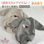 秋冬の行楽 ロンパース フード付きスウェット 女の子 男の子 長袖 エムスタイル 前開き 足なし ベビー ベビーロンパース 新生児 綿 カバーオール 出産祝い