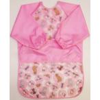 o еда фартук длинный рукав длинный модель собака рисунок розовый уход за детьми . baby сделано в Японии 