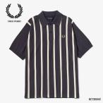 ニットポロシャツ メンズ フレッドペリー ストライプ KNITTED STRIPE SHIRT 半袖 FRED PERRY