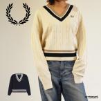チルデンニット  レディース セーター Vネック フレッドペリー Bold Tipped Cable Knit Jumper【国内正規品】 FRED PERRY  K1102