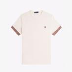 フレッドペリー Tシャツ メンズ 半袖 FRED PERRY Striped Cuff T-Shirt 【国内正規品】M7707