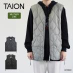 ダウンベスト ユニセックス インナーベスト DOWN VEST ミリタリー VネックWジップ ソフトシェル タイオン 体温 TAION-001ALSZML-1
