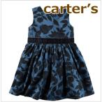 送料無料 カーターズ Carter's 正規品 ワンピース ドレス 紺&ブルー バラ柄 結婚式・パーティードレス ブルマ付