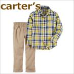 ショッピングカーターズ 出産祝い  カーターズ セット,黄色チェック長袖シャツ+パンツお買得2点セット,男の子 得トクセール