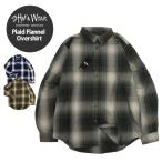 シャカウェア ネルシャツ フランネルシャツ shaka wear Plaid Flannel Overshirt オンブレチェックシャツ メンズ 大きいサイズ  SW21