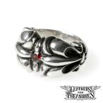 LEATHERS AND TREASURES レザーズ&トレジャーズ フレアデリースイベルリング/ガーネット LEATHERS AND TREASURES レザーズ&トレジャーズ フレアデリースイベルリング/ガーネット