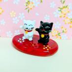  стекло умение стенд для вазы манэки-нэко пара ( белый / черный ) миниатюра смешанные товары украшение мелкие вещи .. предмет 