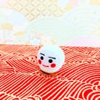 ガラス細工　白だるま（Ｍ）ミニチュア　雑貨　置物　小物　お正月