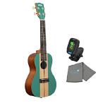 Kala Corp Wipeout Concert Ukulele Surf Series Collection Bundle with a Tuner and Polishing Cloth (KA-SURF-WIPEOUT)