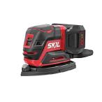 SKIL SR6607B-10 20V Brushless Compact 4-in-1 Vibration Control Multi-sander Kit, Includes 12pc Sandpaper, 3 Additional Detail Attachments, PWR CORE 2.