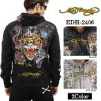 Ed Hardy エドハーディー 刺繍プリント 裏毛F/Zパーカー メンズ edh-2406