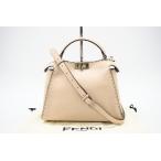 ★3日以内返品可★ FENDI フェンディ 8BN302 ピーカブー セレリア レザー エッセンシャリー ベージュ バッグ