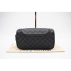 ショッピングダミエ ☆安心の3大保証☆ ABランク ≪LOUIS VUITTON ルイ ヴィトン/セカンドバッグ≫ N47625 ダミエ グラフィット トワレポーチ ブラック グレー