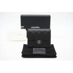 ★3日以内返品可★ CHANEL シャネル AP0229 マトラッセ クラシック スモール フラップ ウォレット  ブラック 財布