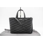 ショッピングバレンシアガ ★３日以内返品可★ BALENCIAGA バレンシアガ 702699 BBモノグラム シグネチャー ブラック グレー スモール ショッパーバッグ