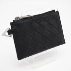 ショッピングボッテガ ★3日以内返品可★ BOTTEGA VENETA ボッテガ ヴェネタ 650529VCPQ33152 マキシイントレチャート レザー ブラック コインケース 美品