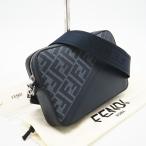★3日以内返品可★ FENDI フェンディ 7M0286 フェンディ ダイアゴナル カメラケース ネイビー ブルー ショルダーバッグ 美品