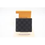★3日以内返品可★ LOUIS VUITTON ルイ ヴィトン N60053 ダミエ グラフィット ポルトフォイユ アメリゴ NM グレー ブラック 財布