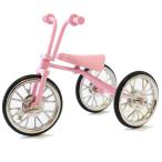 ショッピング三輪車 三輪車 三輪車モチーフ ミニチュア三輪車 可動式 昔ながらの三輪車模型 オーナメント かわいい ドールハウス ミニチュア