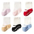 [ZGKULAEAOW] baby носки предотвращение скольжения имеется девочка мужчина носки цвет одноцветный детские носки новорожденный младенец 3 пар комплект (8-10CM, B*3 листов )