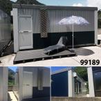 99189 б/у единица house 5.4m 2 полосный . серый & темно-синий двухцветный дерево панель имеется 