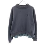 FRED PERRY Fred Perry сделано в Японии длинный рукав короткий футболка 10 оттенок голубого оборка женский б/у одежда б/у 
