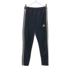 adidas Adidas Logo принт 3 линия футбол длинный джерси брюки M темно-синий × белый кромка Zip тренировка женский б/у одежда б/у 