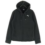 PUMA Puma обратная сторона ворсистый one отметка Logo длинный рукав Zip Parker M черный женский б/у одежда б/у 