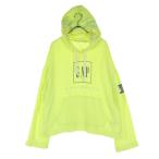  прекрасный товар GAP Gap Logo принт длинный рукав neon цвет большой размер тренировочный Parker M свет желтый женский б/у одежда б/у 