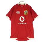  прекрасный товар CANTERBURY OF NEW ZEALAND canterbury желтохвост салфетка & Irish * лев z передний принт регби короткий рукав форма M мужской б/у одежда б/у 