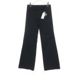  не использовался UNIQLO Uniqlo полоса рисунок слаксы брюки 61cm черный женский б/у одежда б/у 