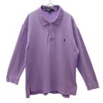 RALPH LAUREN Ralph Lauren Logo вышивка рубашка-поло с длинным рукавом L лиловый мужской б/у одежда б/у 
