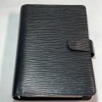 ** LOUIS VUITTON Louis Vuitton epi Agenda MM обложка для записной книжки R20202 черный царапина . загрязнения есть 